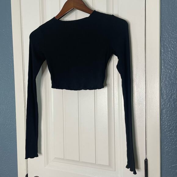 Naked Wardrobe Ribbed Crop Shirt - Picture 2 of 11